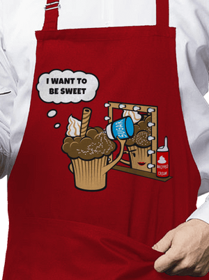 Sweet muffin kötény Red