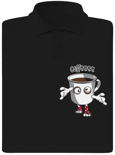 Zombie coffee férfi pólóingek Black