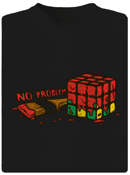 No problem férfi sportpóló Black