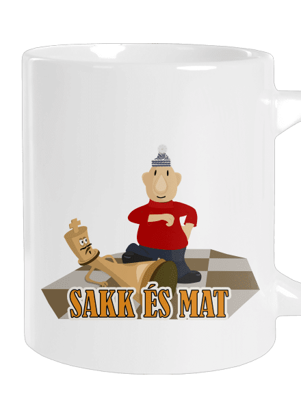 Sakk És Mat nagy bögre White