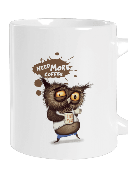 I need more coffee nagy bögre White