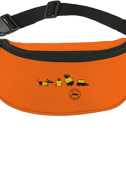Állatokon tesztelve övtáska Orange