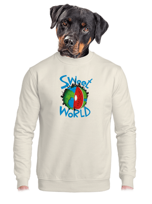 Sweet world unisex crewneck Off White