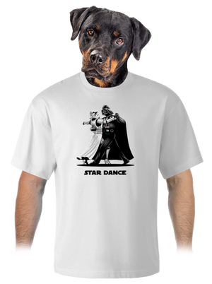 Star dance unisex túlméretezett póló White