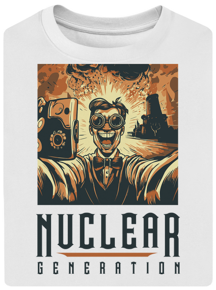 Nuclear generation unisex túlméretezett póló White