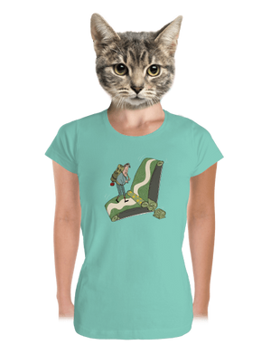 túrázás az övön prémium női póló Mint Mal