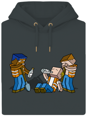 Real Minecraft unisex prémium pulóver Charcoal