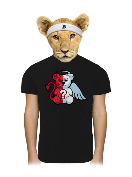 Angyal vagy ördög gyerek sport póló Black