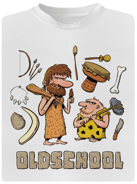 Oldschool férfi sportpóló White