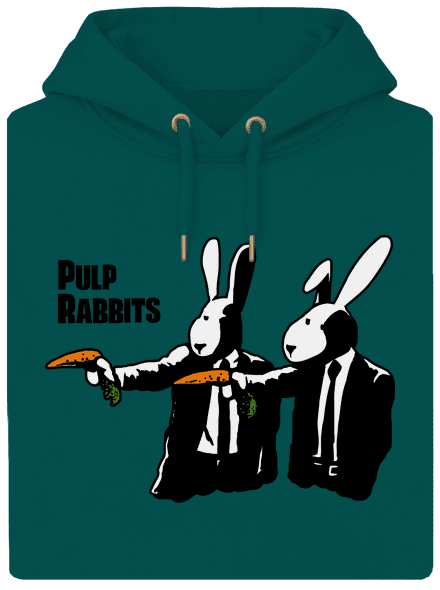 Pulp Rabbits unisex prémium pulóver Emerald Green