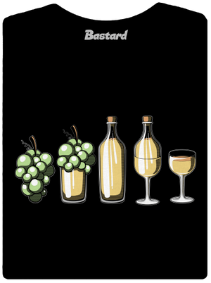 A fehérbor evolúciója prémium női póló Black