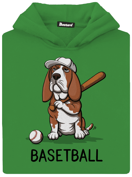 Basetball gyerek kenguruzsebes pulóver Kelly Green AWD