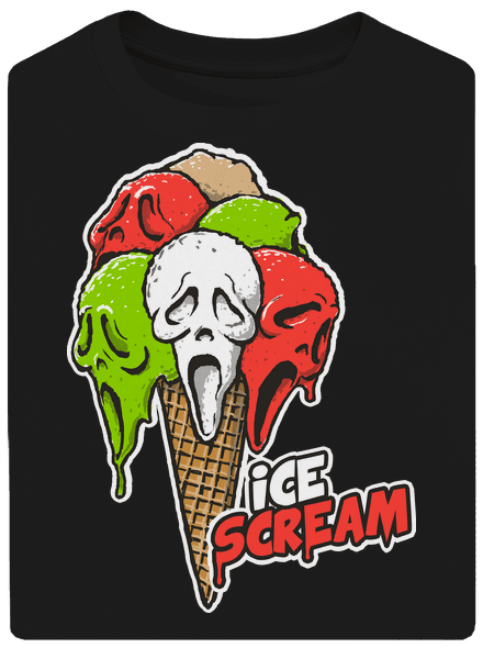 Ice Scream unisex túlméretezett póló Black