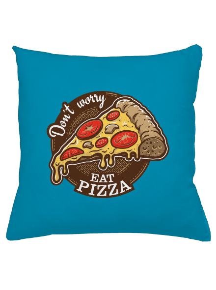 Pizza párna Blue Turquoise