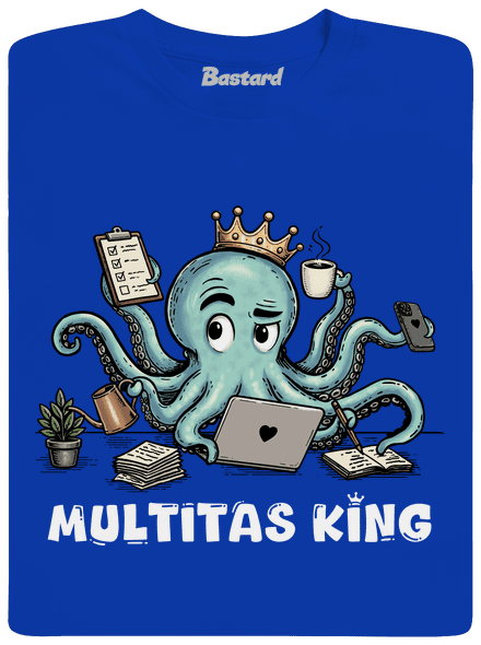 Multitas king férfi hosszú ujjú póló Royal Blue