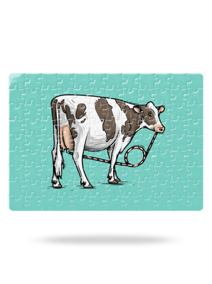 Cow drink kirakós White