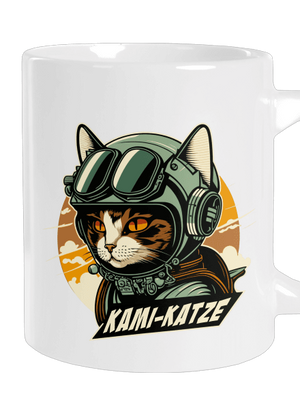 Kami-Katze nagy bögre White