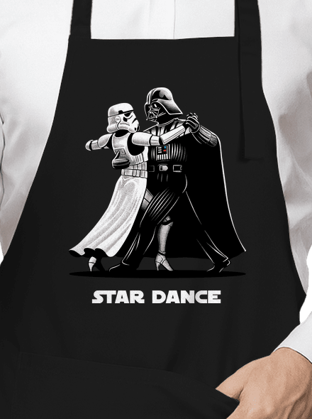 Star dance kötény Black