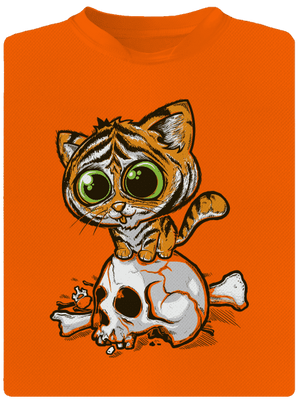 Tigriskölyök gyerek sport póló Neon Orange