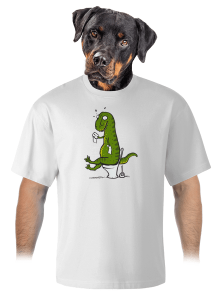 Rex problémája unisex túlméretezett póló White