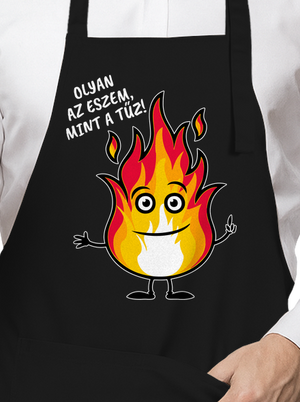 Olyan az eszem, mint a tűz! kötény Black