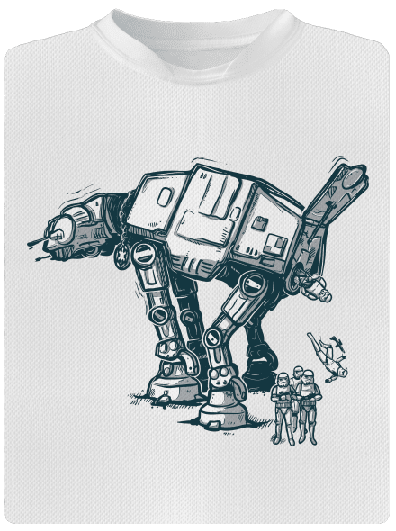 AT-AT gyerek sport póló White