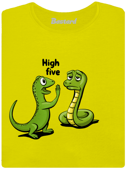 High Five prémium női póló Lemon