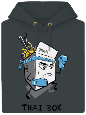 Thai box unisex prémium pulóver Charcoal