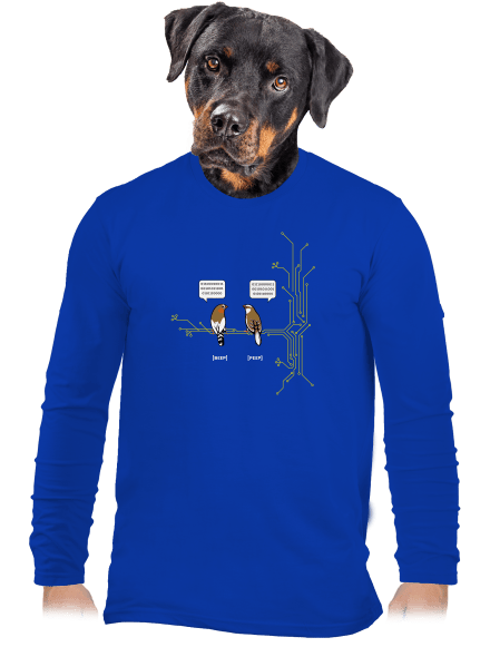 Beep and Peep férfi hosszú ujjú póló Royal Blue