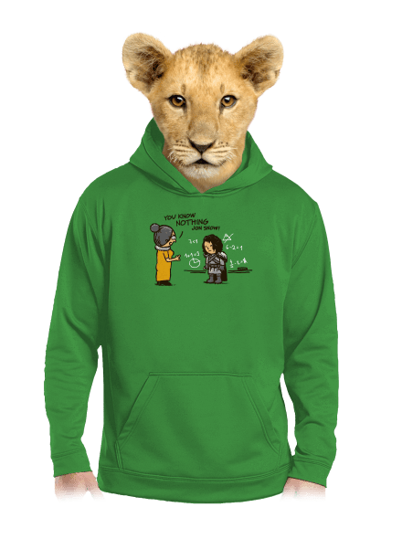 You know nothing gyerek kenguruzsebes pulóver Kelly Green AWD