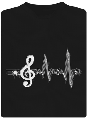 A zene az életem férfi sportpóló Black