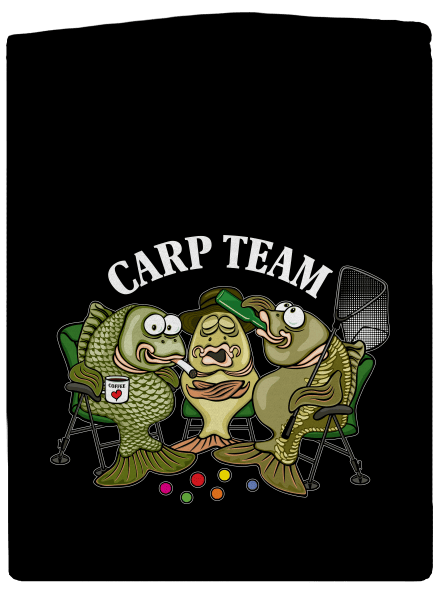 Carp Team cipzáras férfi pulóver Black