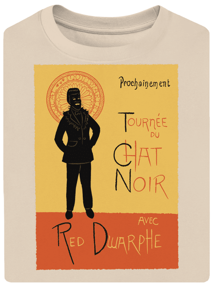 Le Chat Noir unisex túlméretezett póló Almond