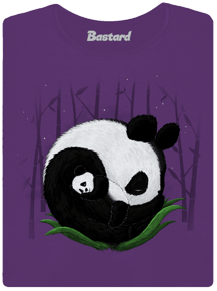 Két alvó panda prémium női póló Purple