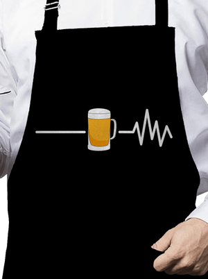 Beer help kötény Black