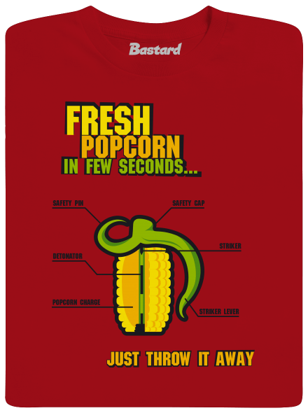 Popcorn grenade férfi hosszú ujjú póló Red