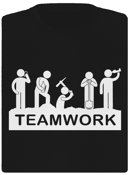 Csapatmunka női sportpóló Black