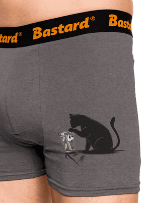 Macska és üveg boxeralsó Gray Melange