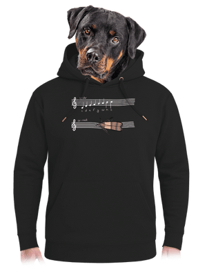 A - moll unisex prémium pulóver Dark Black