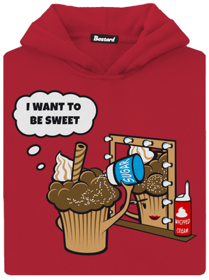 Sweet muffin gyerek kenguruzsebes pulóver Fire Red