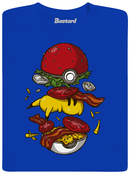 Pokémon burger férfi hosszú ujjú póló Royal Blue
