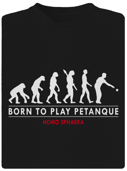 Born to play petanque gyerek sport póló Black