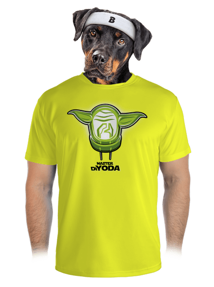 Master DiYoda férfi sportpóló Neon Yellow