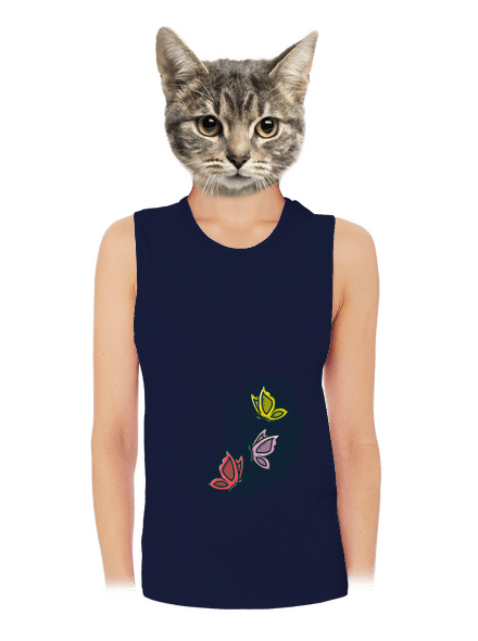 A hasban női bővített trikó Navy