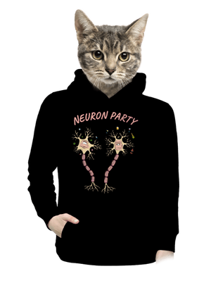 Neuron party női kenguruzsebes pulóver Black