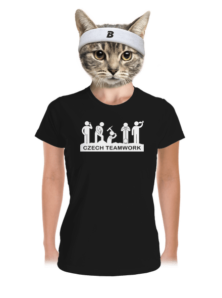 Czech Teamwork női sportpóló Black